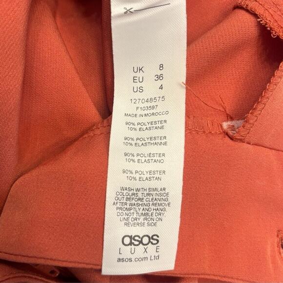 ASOS Luxe Cinnamon High Rise Flare Pants Women’s Size 4 Trousers - Picture 4 of 5